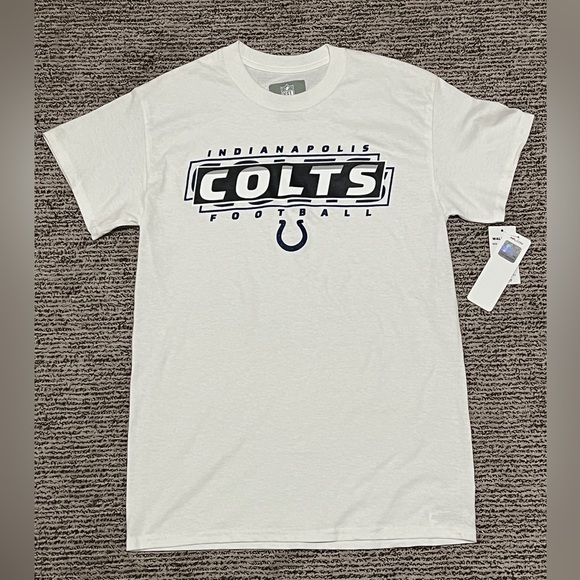 Indianapolis Colts T Shirt Mens Small S Indy NFL Football Horseshoe NWT White - Picture 1 of 12
